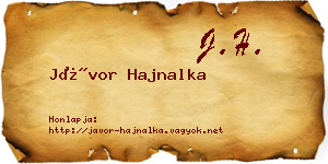 Jávor Hajnalka névjegykártya